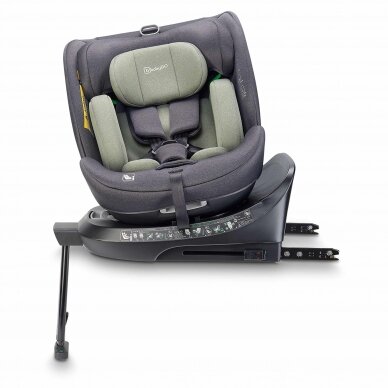 Automobilinė kėdutė BabyGo, MOVE Isofix 360, Green 0-36 kg 1