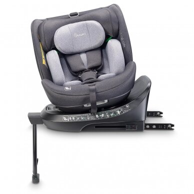 Car Seat BabyGo, MOVE Isofix 360, Grey 0-36 kg 1