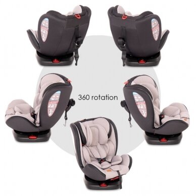 Automobilinė kėdutė Lorelli Nebula i-Size IsoFix 40-150 cm, Grey 3