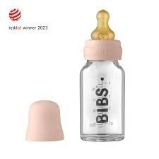 Buteliukas stiklinis Bibs 110ml - Blush