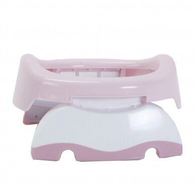 Kelioninis naktipuodis sulankstomas Potette Plus 2in1 White/Pink 5