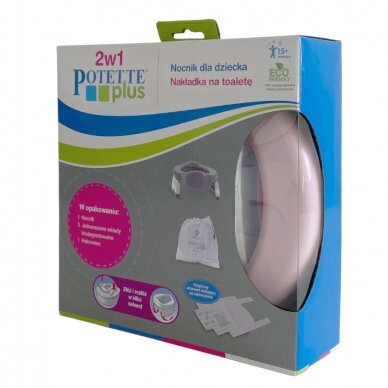 Дорожный горшок Potette Plus 2in1 White/Pink 10