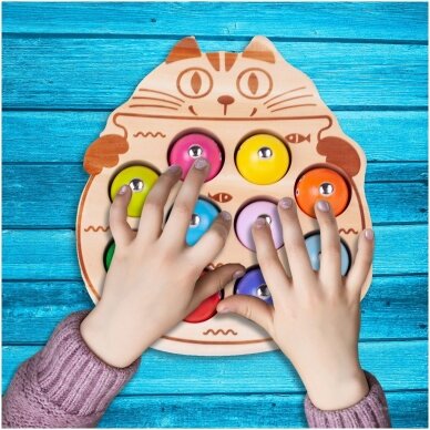 Wooden Fishing Game Magnet Kitty 6