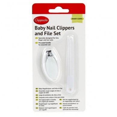 Nail Clippers & File Set, Clippasafe