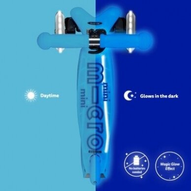 Scooter Micro Mini Deluxe Glow Plus LED Glacier Aqua 4