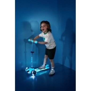 Scooter Micro Mini Deluxe Glow Plus LED Glacier Aqua 12