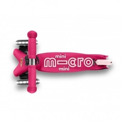 Scooter Mini Micro 3in1 Deluxe Plus Pink LED 2