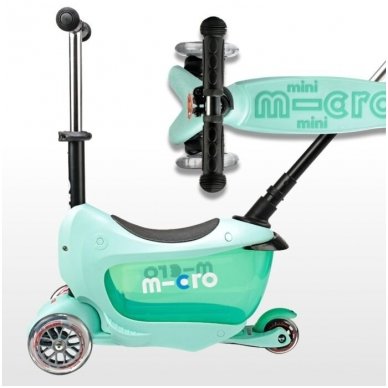 Paspirtukas Mini2go Deluxe Plus Mėtinis