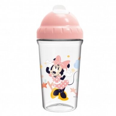 Puodelis su šiaudeliu Thermobaby, 295ml. Minnie 1