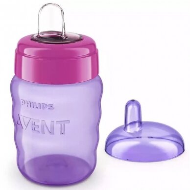 Puodelis su snapeliu Philips Avent Pink 9 mėn+, 260 ml 1