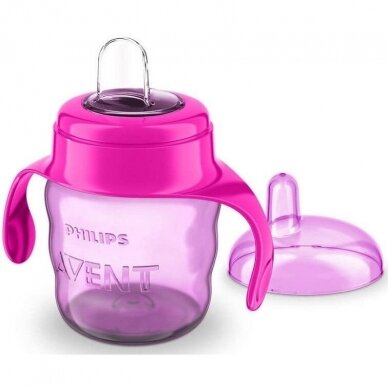 Puodelis su snapeliu Philips Avent Pink 6 mėn+, 200 ml 2