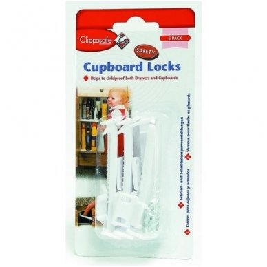 Cupboard Locks (6 Pack), Clippasafe 1