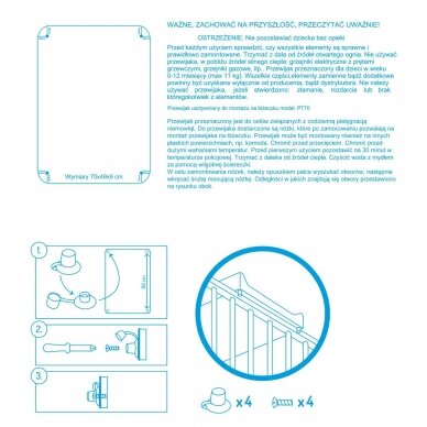 ПЕЛЕНАЛЬНЫЙ МАТРАС Sensillo  70x50cm lama 1