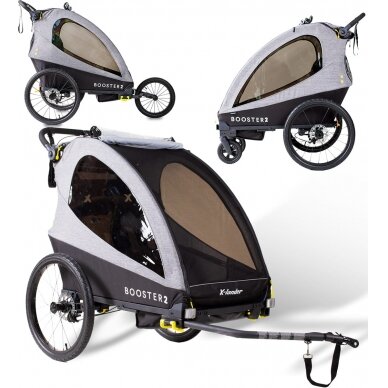 X-Lander BOOSTER2 3in1  bike trailer, pushchair and jogging stroller/roller skaters