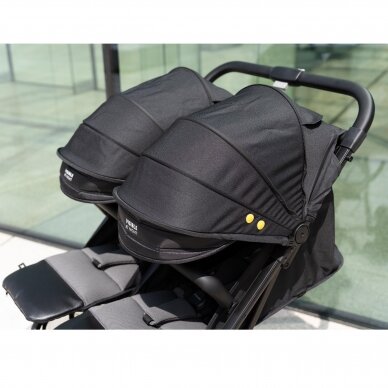 X-Lander X-DOUBLE Коляска для близнецов/погодок, Cool Black +2 carrycot 13