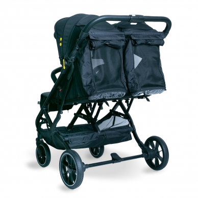 X-Lander X-DOUBLE Коляска для близнецов/погодок, Cool Black +2 carrycot 7