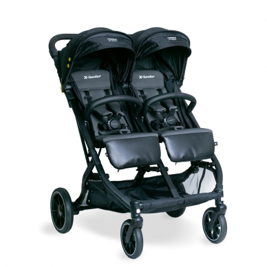 X-Lander X-DOUBLE Коляска для близнецов/погодок, Cool Black +2 carrycot 5