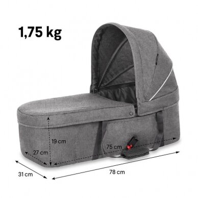 X-Lander X-DOUBLE Коляска для близнецов/погодок, Cool Black +2 carrycot 2